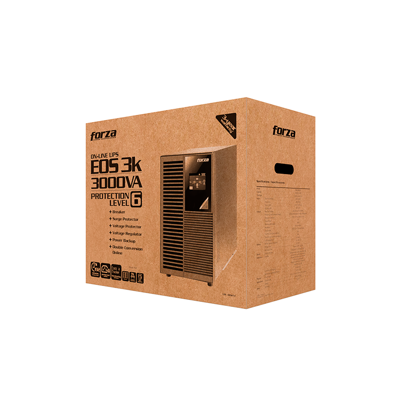 UPS en línea 3000VA/2700W, 5 slds, sinusoidal pura, torre-220V