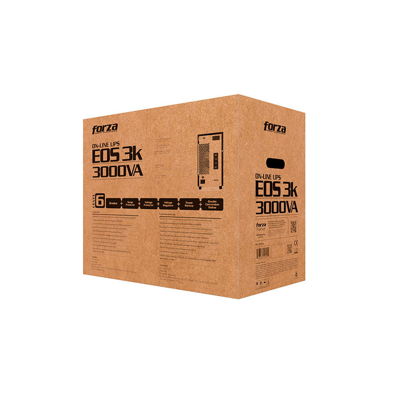 UPS en línea 3000VA/2700W, 5 slds, sinusoidal pura, torre-220V