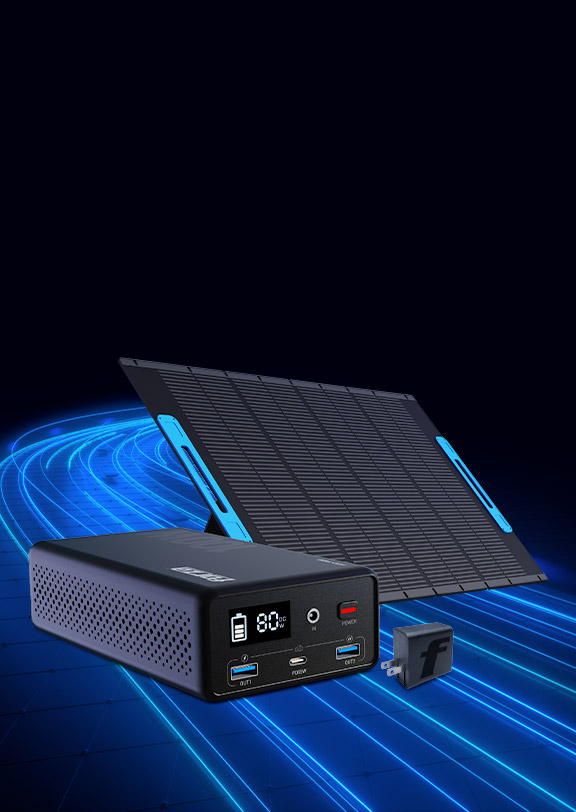Portable Power Station 100W 5/9/12VDC USB-A + USB-C 1AC LiFePO4
