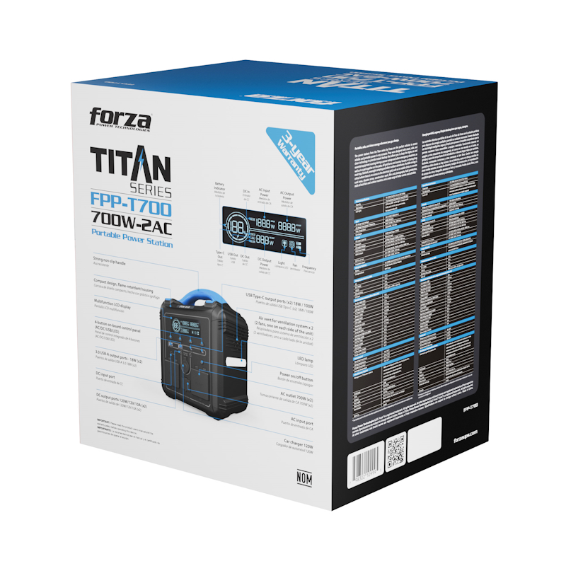 ForZaSG Universal 60W power adapter, USB -C, electronics -110V/220V| ForzaUPS
