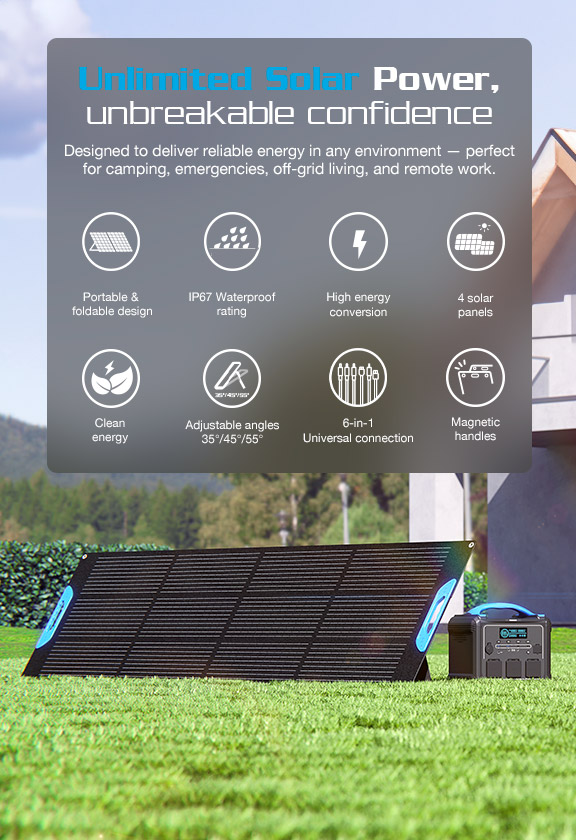 Portable Solar Panel 200W - 18V| ForzaUPS