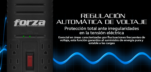 Regulador automático de voltaje 2200VA/1100W, 8 slds, RJ11-120V